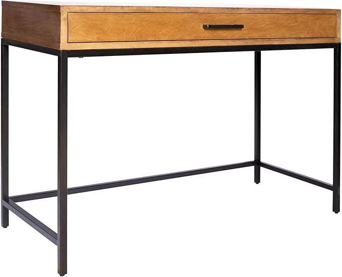 Amazon Brand – Rivet Avery Industrial Home Office Writing Desk with Metal Base, 40"W, Chestnut ... | Amazon (US)