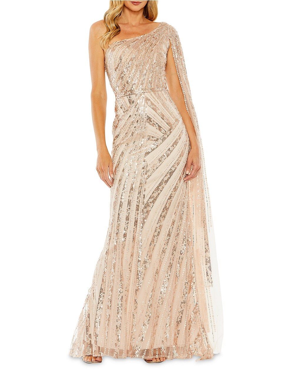 Asymmetric Sequined Gown | Saks Fifth Avenue