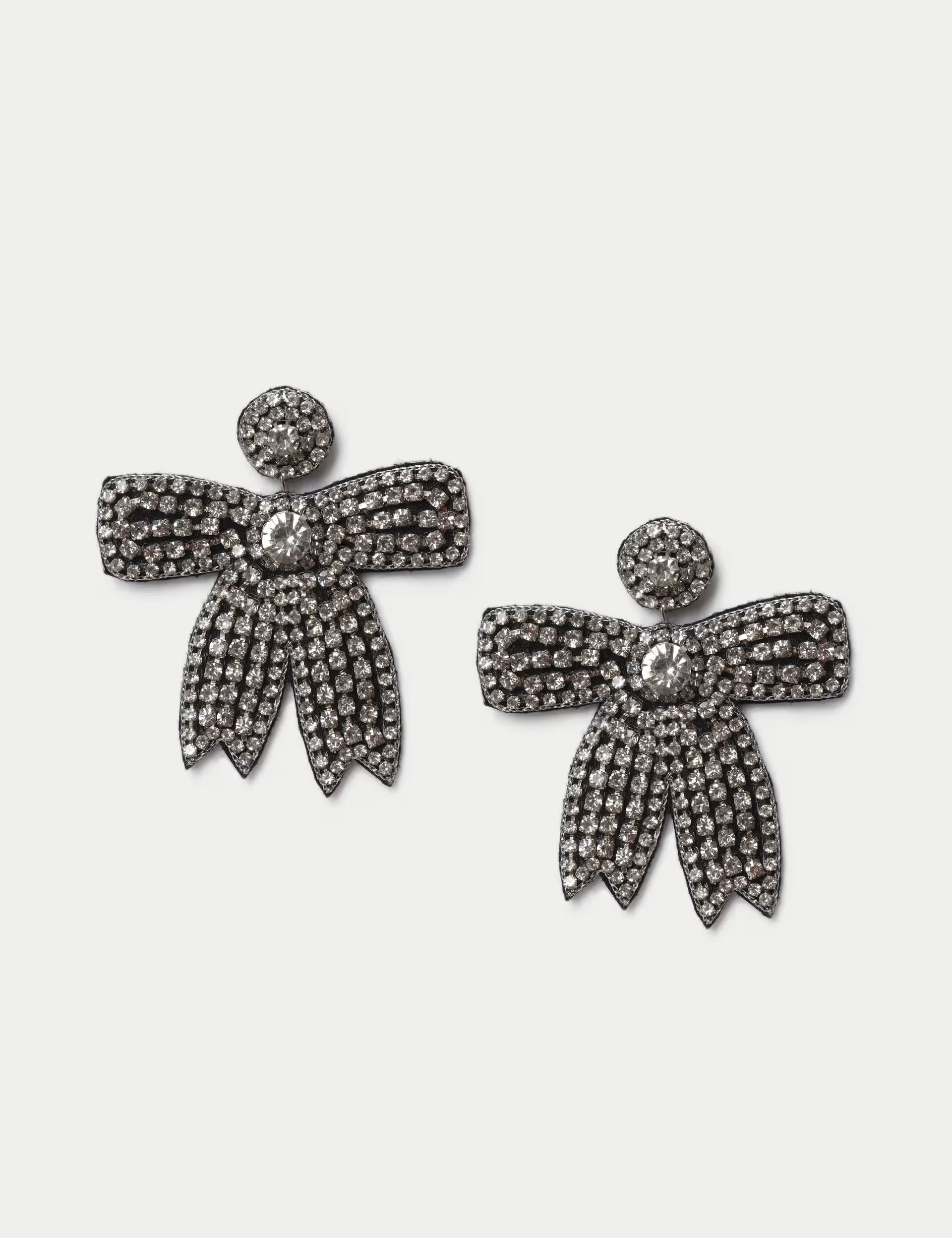 Rhinestone Fabric Bow Stud Earrings | Marks & Spencer (UK)