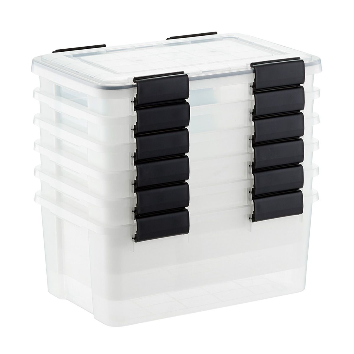 Case of 6 19 qt. Weathertight Tote Clear | The Container Store