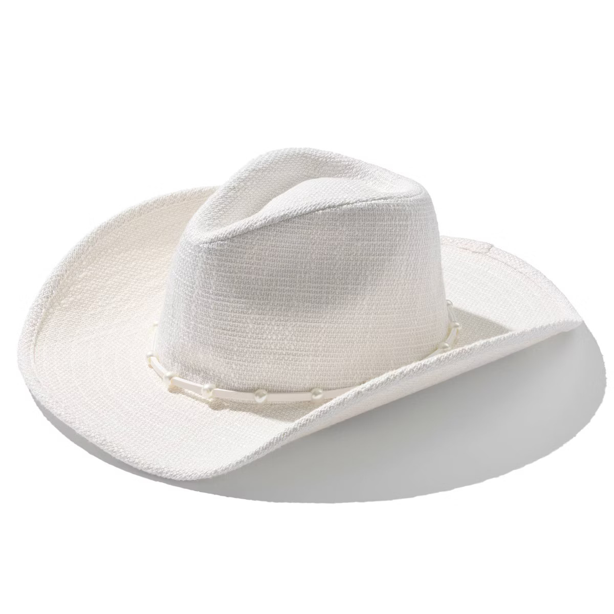 Kendra Scott Sawyer Cowboy Hat - Ivory: Tweed, Midweight, Comfort Elastic, One Size Fits Most | Target