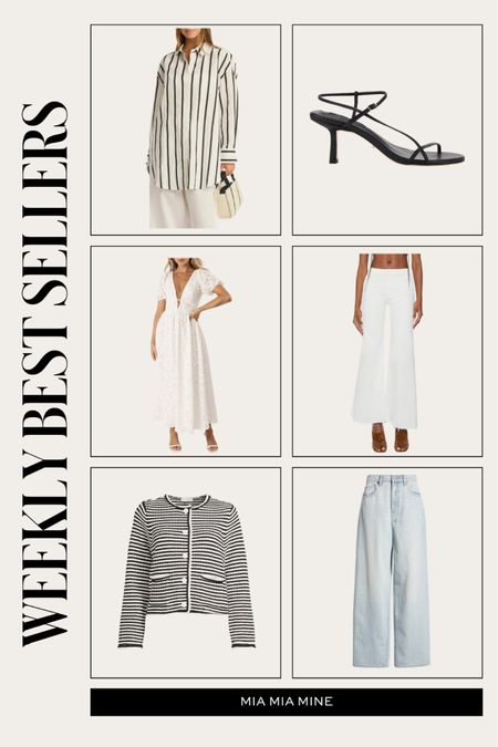 This week’s best seller on #miamiamine
Nordstrom stripe button up shirt / swimsuit coverup
Tony Bianco strappy sandals
Nordstrom white lace dress
Mother white jeans
Free assembly stripe cardigan 
Nordstrom wide leg jeans under $100

#LTKSeasonal #LTKFindsUnder100 #LTKStyleTip