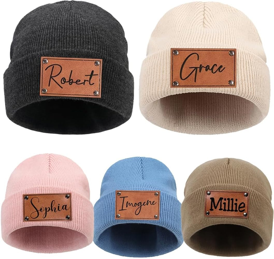 Custom Baby Beanie Hat Personalized Toddler Winter Hat Boys Girls Knit Warm Beanies Kids | Amazon (US)