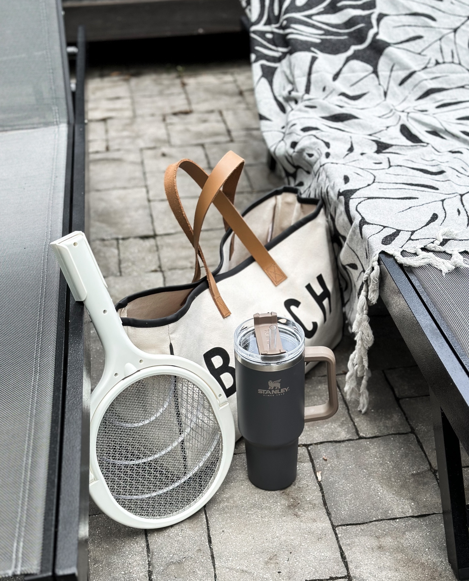 -Poolside Necessities-
Bug zapper racket 2-pack
Carry-all Canvas tote
40-oz tumbler 
Turkish towel 
Lounge chair

#LTKunder50 #LTKGiftGuide #LTKhome
