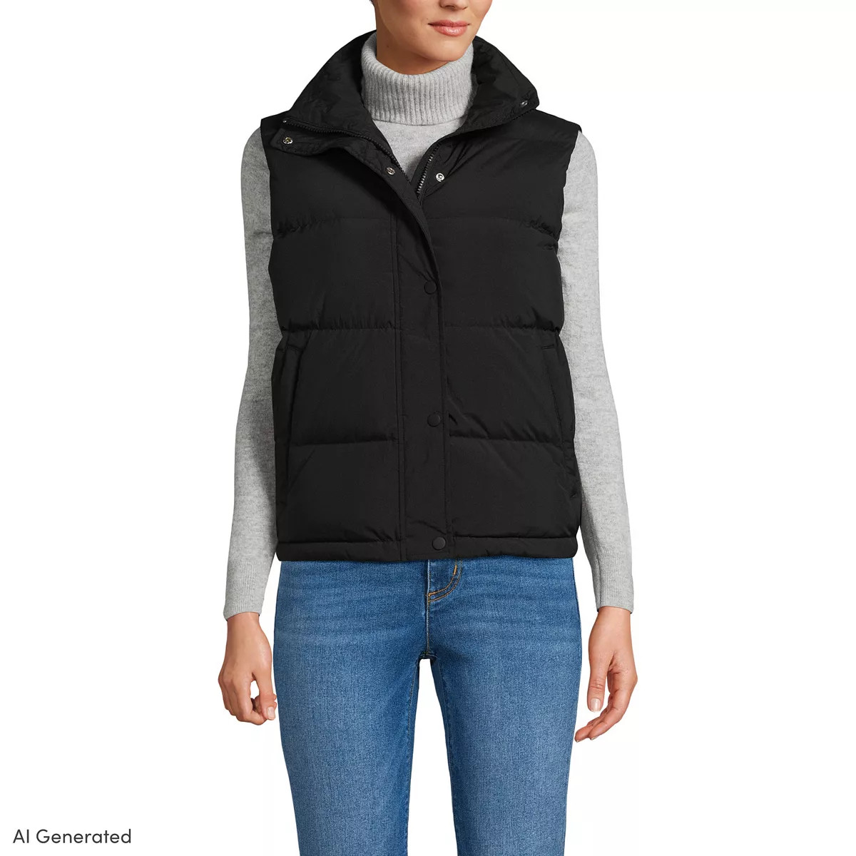 Women's Lands' End Wide Channel 600 Down Puffer Vest | Kohl's