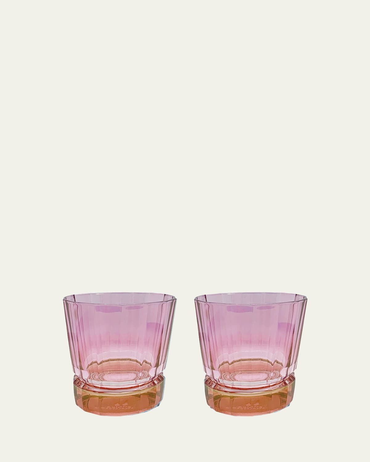 Pink Shaded Short Glass Tumblers, Set of 2 | Bergdorf Goodman
