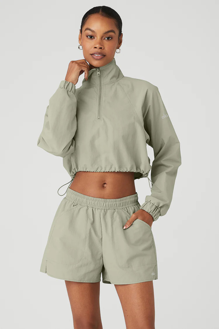 Cropped 1/4 Zip Alumni Pullover | Alo Yoga (US)