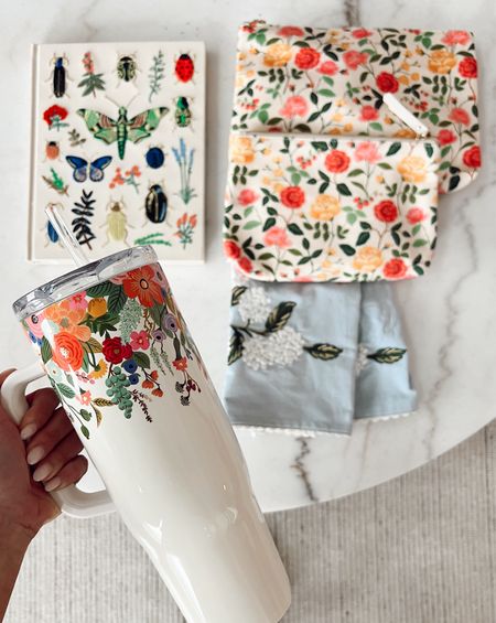 Gifts for Mom and gifts for her from rifle paper co! A beautiful embroidered sketchbook, tea towel and printed zippered pouch. Use code HKCUNG20 for 20% off. 

#LTKStyleTip #LTKHome