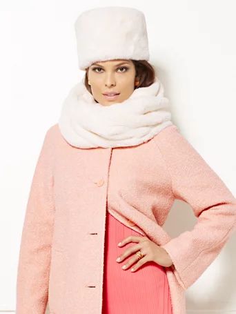 Eva Mendes Collection - Faux-Fur Pillbox Hat - New York & Company | New York & Company