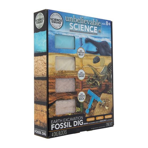 the science squad® unbelievable science earth excavation fossil dig STEM kit | Five Below