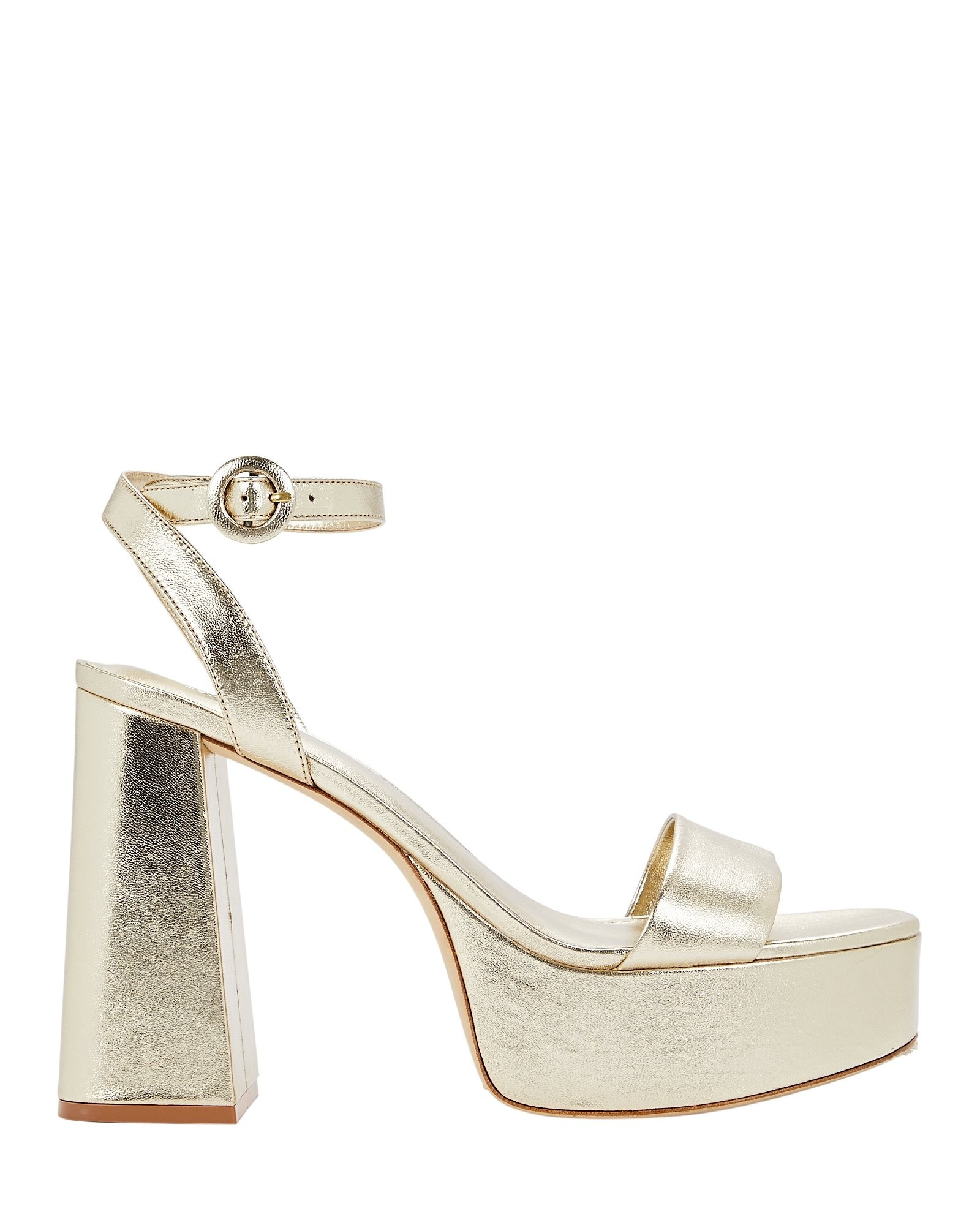 Dolly Metallic Leather Platform Sandals | INTERMIX