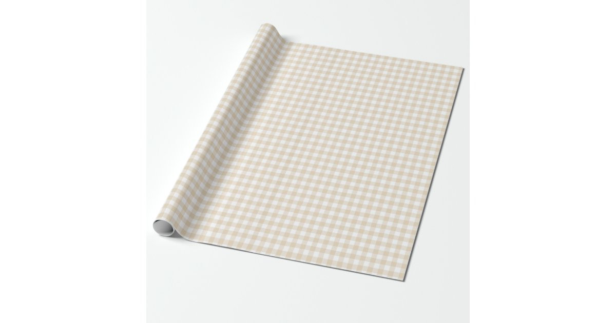 Gingham Ivory Wrapping Paper | Zazzle | Zazzle
