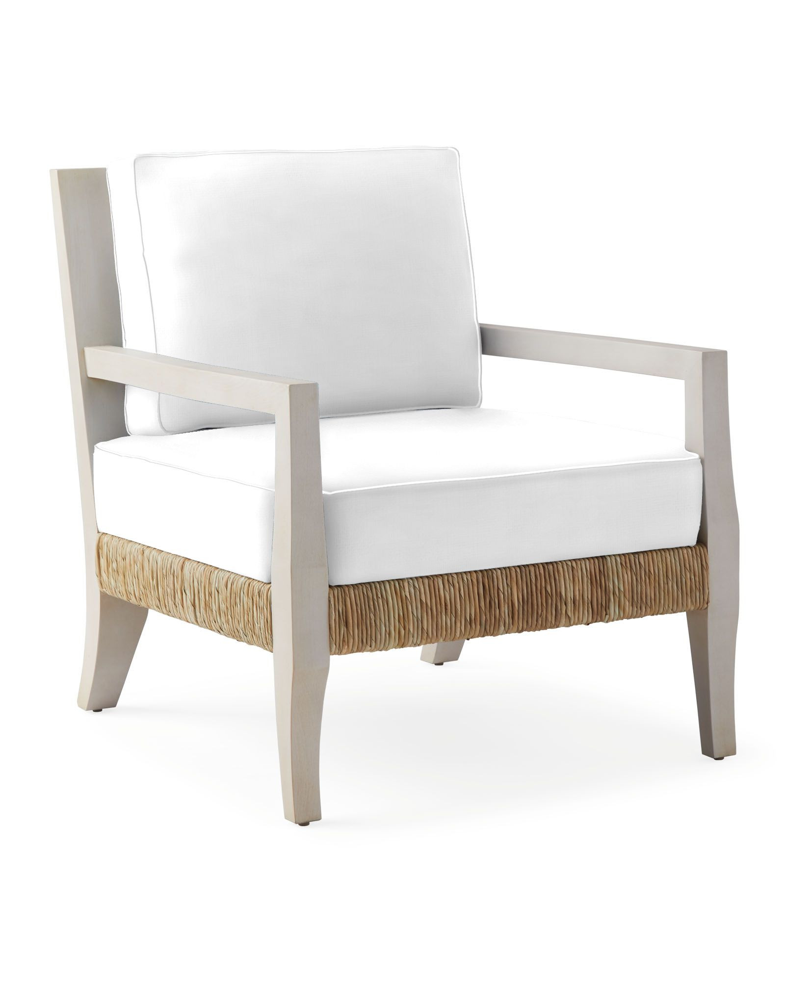 Comporta Lounge Chair - Washed White | Serena and Lily