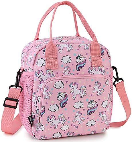 Amazon.com: Unicorn Lunch Bag ,RAVUO Water Resistant Insulated Cute Girls Lunch Box for Kids Reus... | Amazon (US)