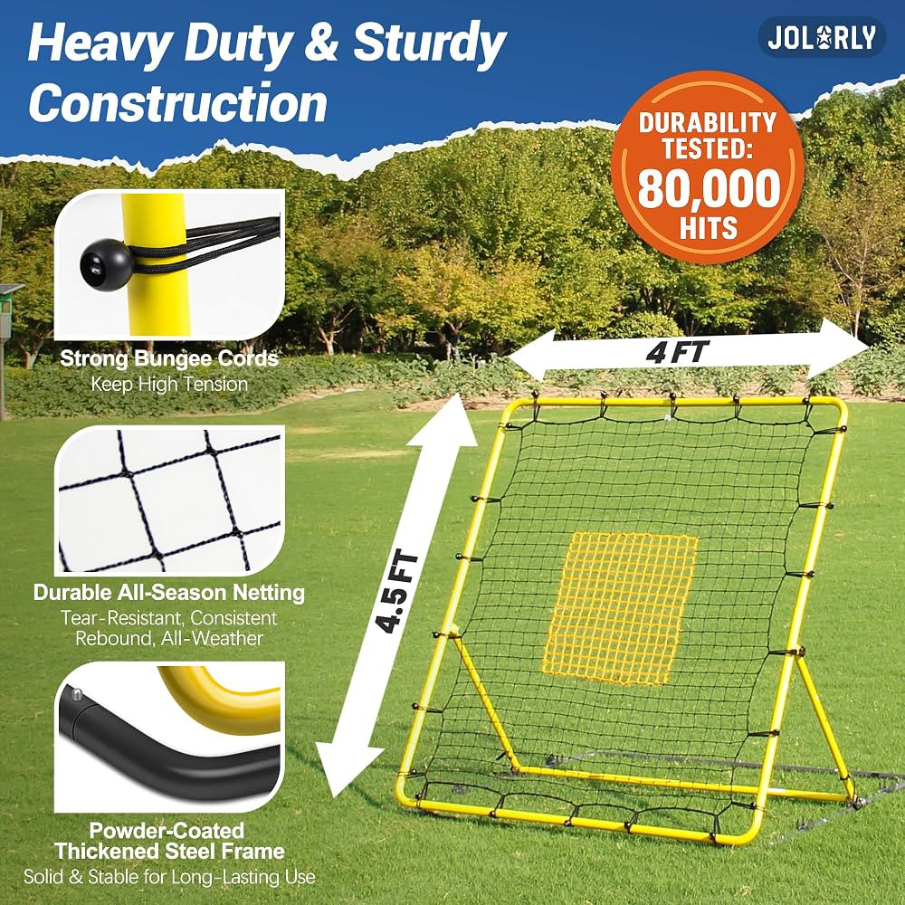 Heavy Duty Baseball Rebounder Net Fielding Trainer Pro Softball Pitch Back Bounce Pitchback for G... | Amazon (US)
