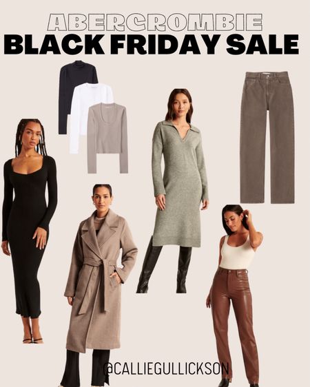 My favorite Black Friday finds from Abercrombie! Leather pants, sweater dresses, long sleeves and the perfect winter coat.
Jacket: long small
Pants: 28 Long
Tops: Medium

#LTKHoliday #LTKCyberweek #LTKGiftGuide