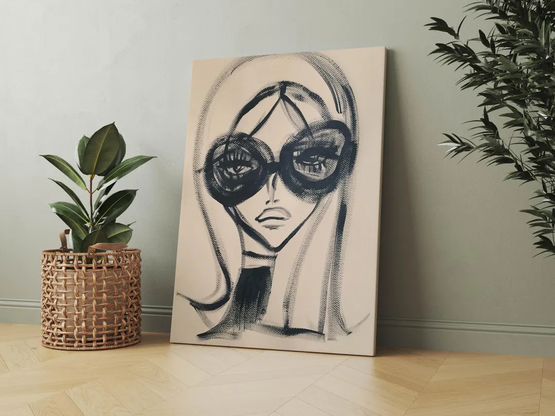 Retro Fashion Poster, Funky Girl Illustration Wall Art, Trendy Bedroom Print, Hand Drawn Art for ... | Etsy (US)