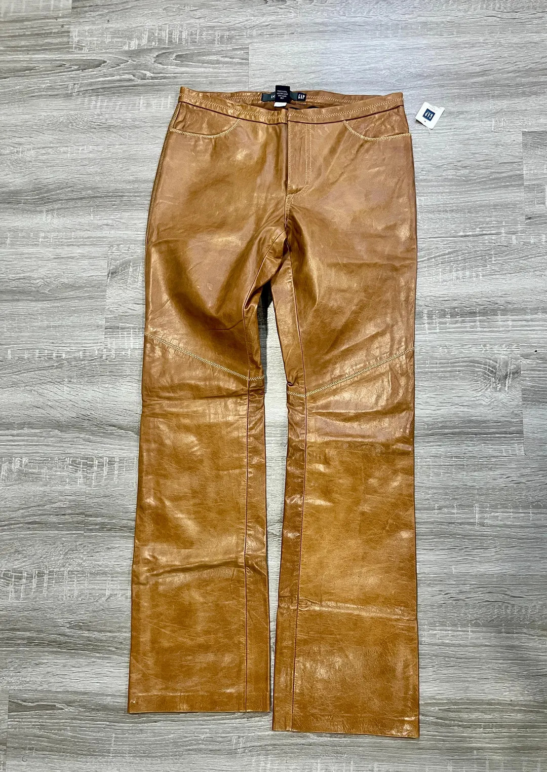 Vintage Gap Leather Jeans in Cognac | Early 2000s Fashion | NWT | Size 6 | Etsy (US)