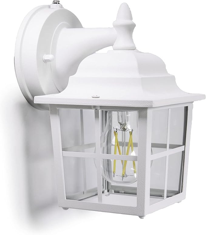 CORAMDEO French Pane Outdoor Dusk to Dawn Porch Light, for Porch, Patio, Deck and More, E26 Stand... | Amazon (US)