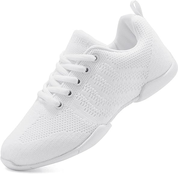 FUQIAO Girls White Cheerleading Shoes Lightweight Competition Sneakers Women Indoor Cheer Dance S... | Amazon (US)