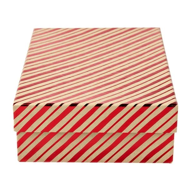 Holiday Time Rectangle Red Stripe Gift Box | Walmart (US)