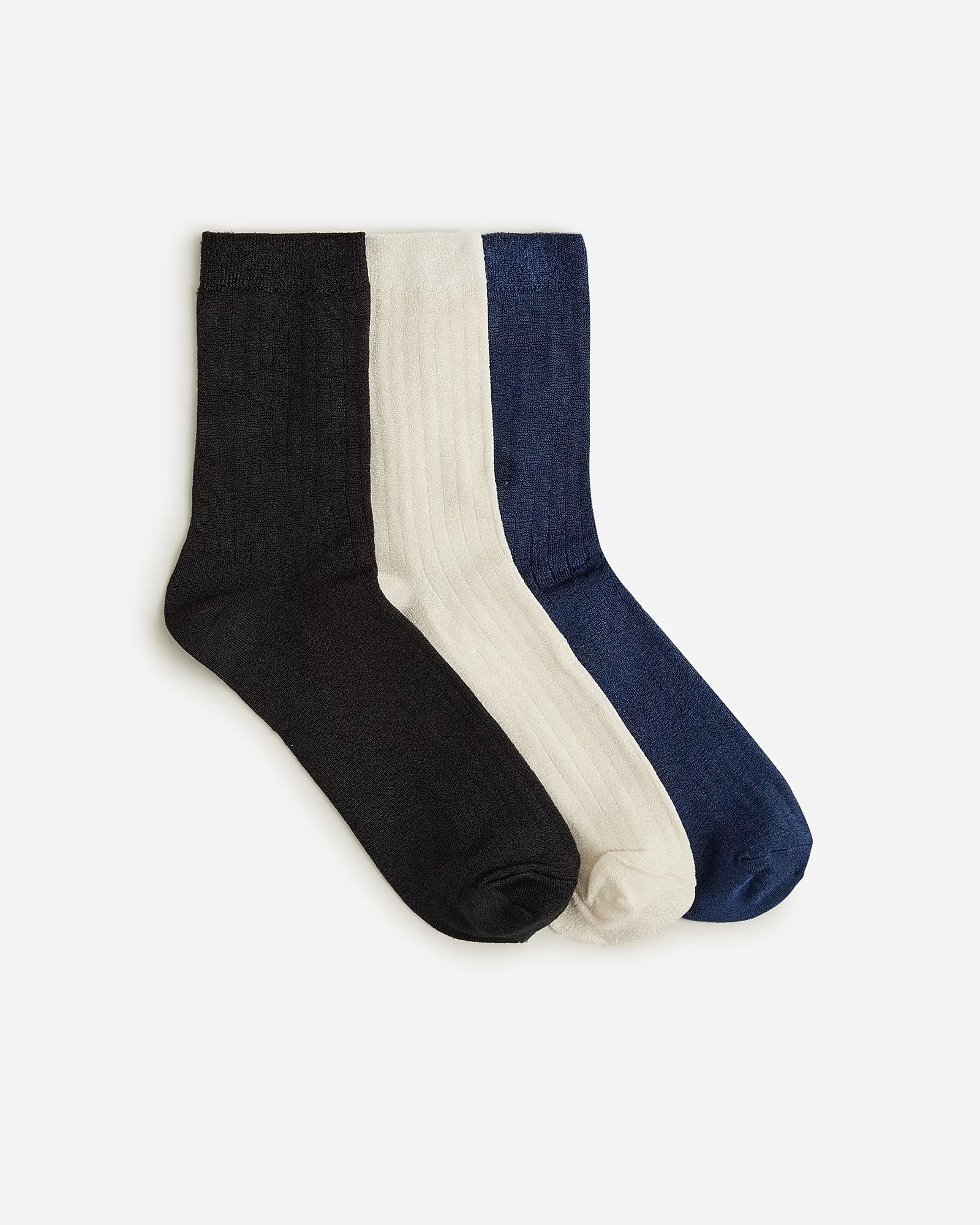 Ribbed bootie socks three-pack | J.Crew US