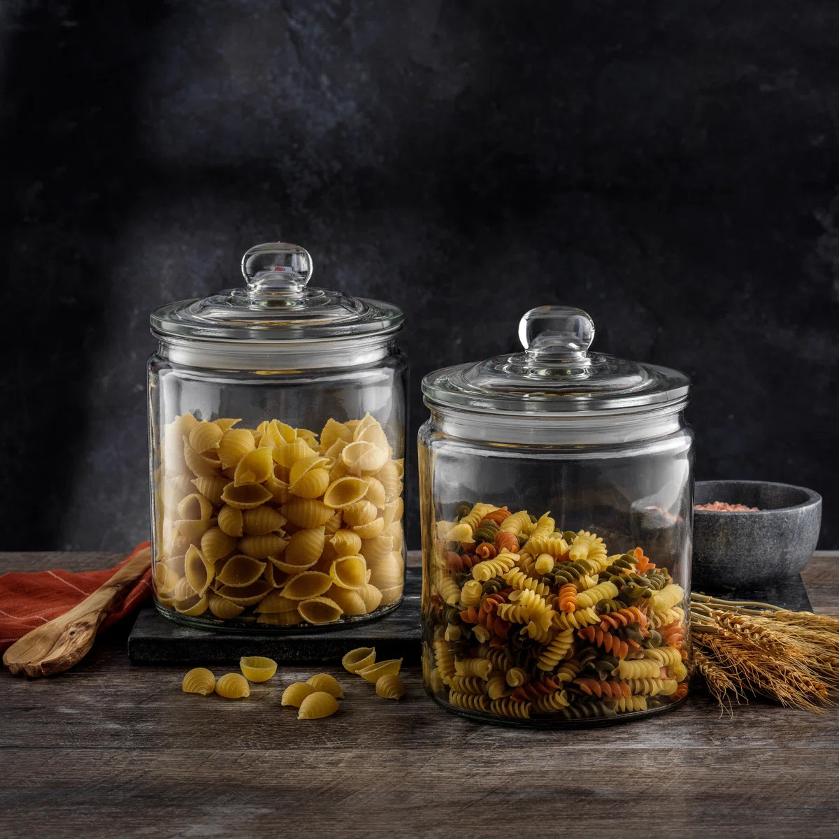 JoyJolt Glass Cookie Jar with Airtight Lid, 67oz. (Set of 2) | Wayfair North America