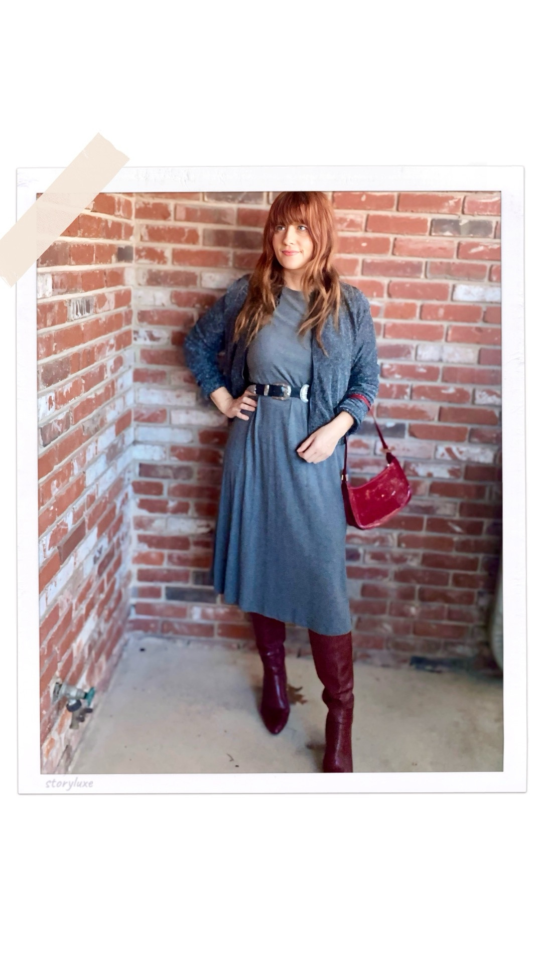 One way to style a grey knit dress.
My dress is sold out but I tagged similar ones. Same with the cardigan.
I linked the same belt from Amazon, boots and purse from 
SHEIN 



#LTKootd #LTKOver40