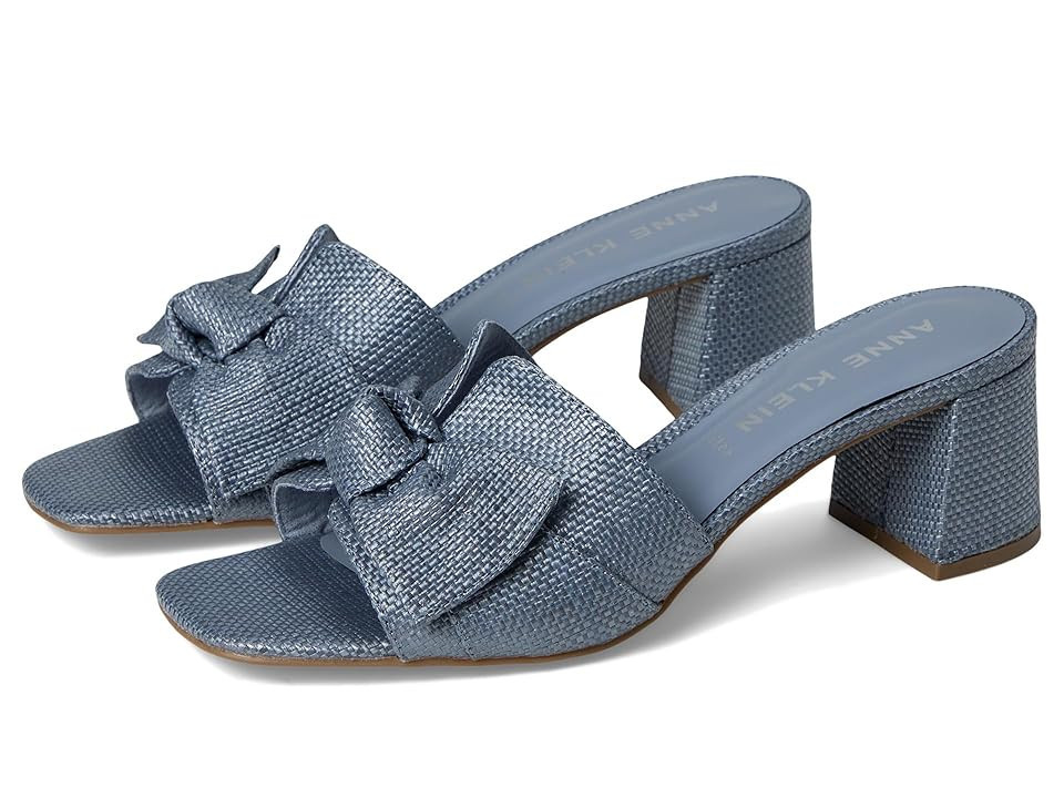 Anne Klein Kizmet Women's Sandals Blue Raffia : 7 M, Leather/Rubber | Zappos