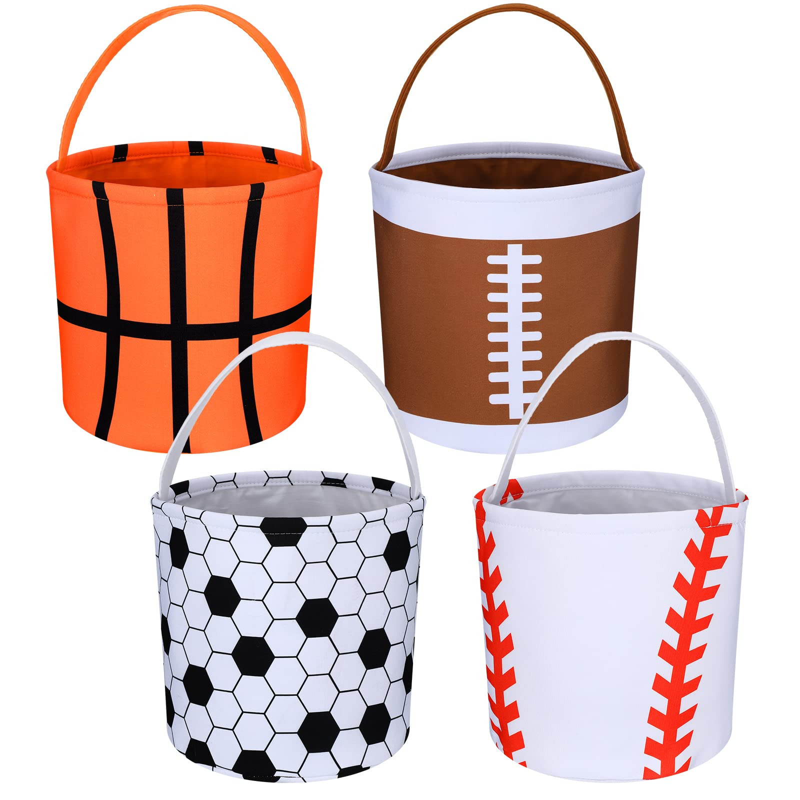 4 Pcs Easter Baseball Basket Soccer Football Basket Easter Sports Baskets Basketball Bucket Candy... | Amazon (US)