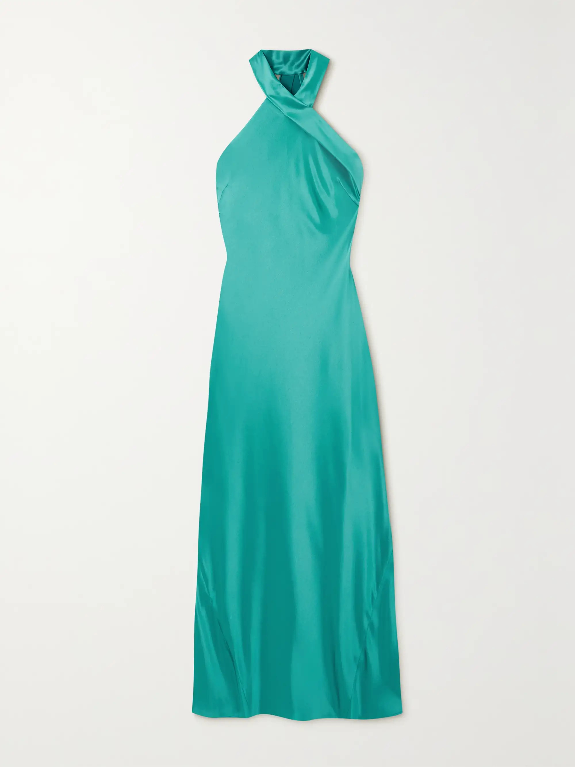 Pandora satin halterneck maxi dress | NET-A-PORTER APAC