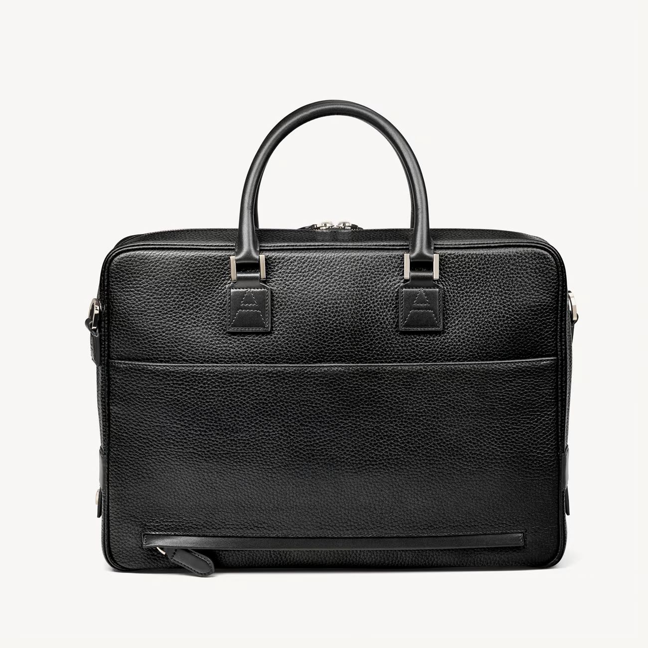 Mount Street Leather Laptop Briefcase Bag
        Black Pebble | Aspinal of London