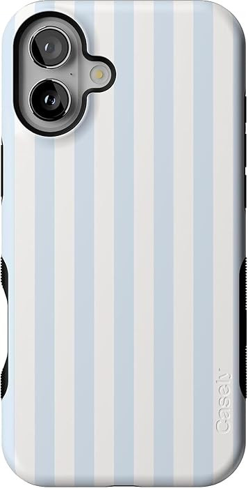 Casely iPhone 16 Case | Blue Stripes | Sunday Best | Bold Protective Design | Compatible with Mag... | Amazon (US)