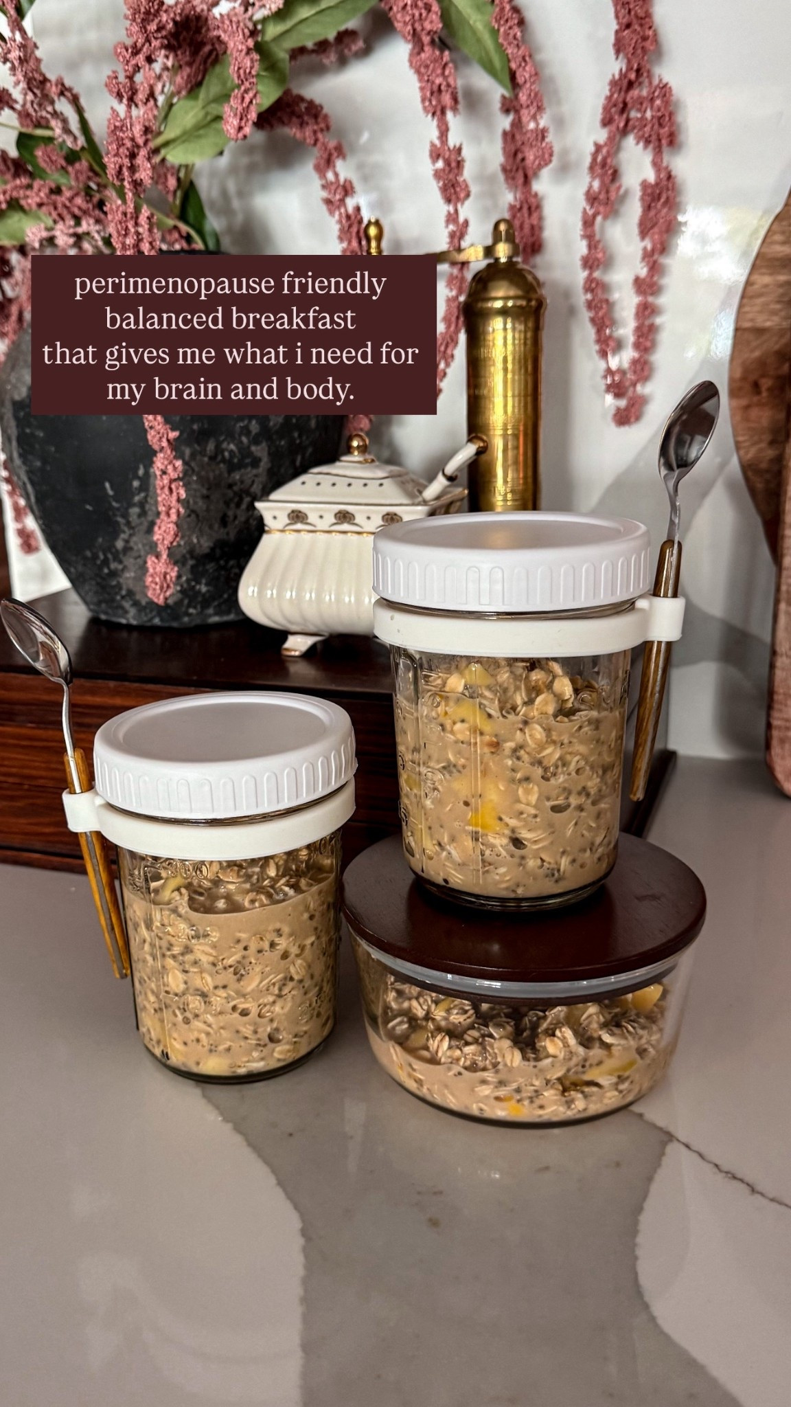 It sounds simple but prepping overnight oats helps my adhd, perimenopause brain throughout the day! i pack mine full of protein too! love these containers for on the go! 

#LTKfoodie #LTKmorningroutine #LTKOver40
