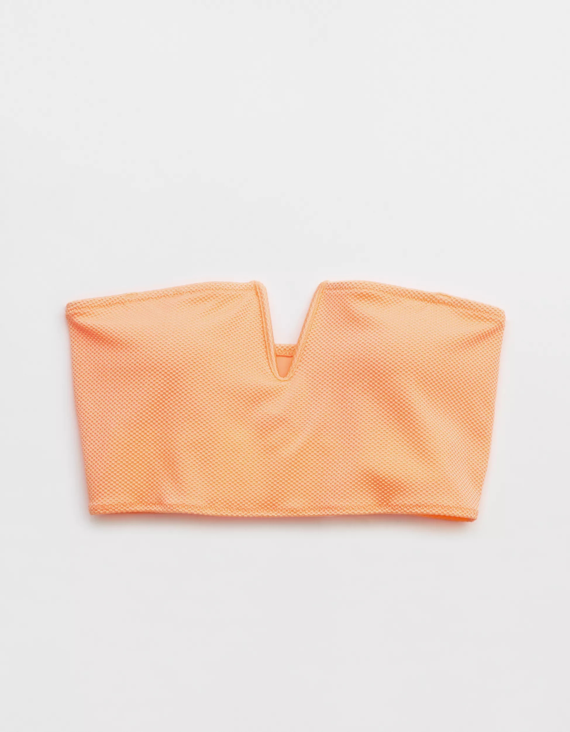 Aerie Shine Pique V Wire Bandeau Bikini Top | Aerie