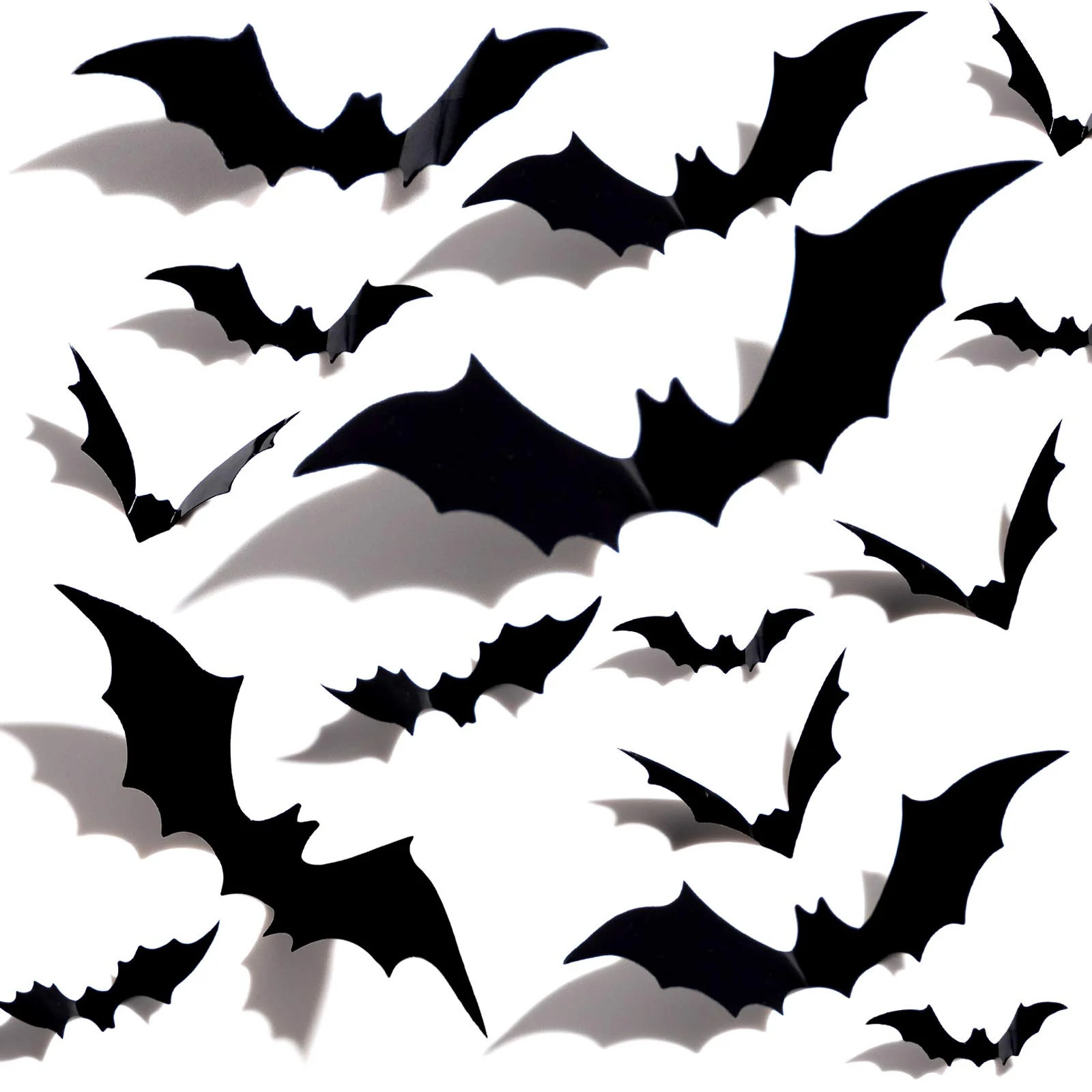 Halloween 3D Bats Decoration Plastic Bat Wall Stickers for Home Window Decor Party Supplies (44PC... | Walmart (US)