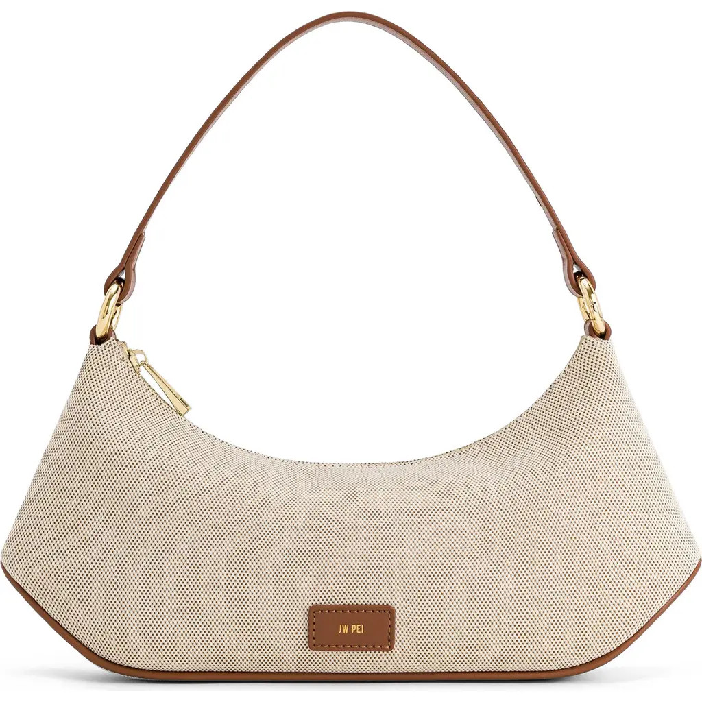JW PEI Lily Canvas Shoulder Bag in Brown at Nordstrom | Nordstrom