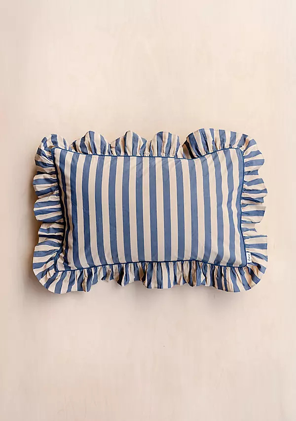 TBCo Stripe Ruffle Cotton Pillowcase | Anthropologie (UK)