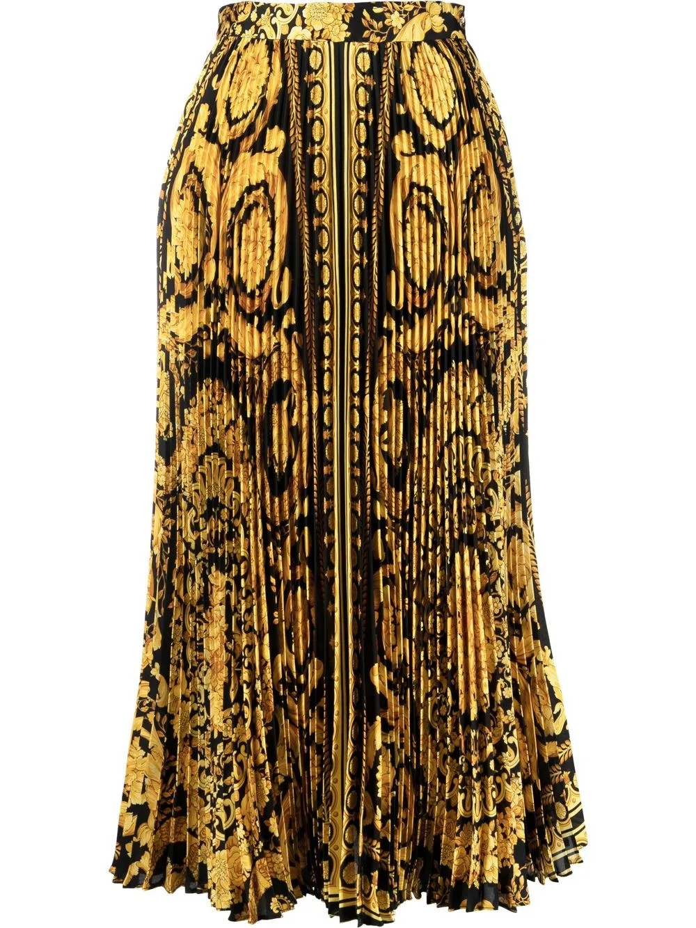 Saia plissada com estampa barroca | Farfetch Global