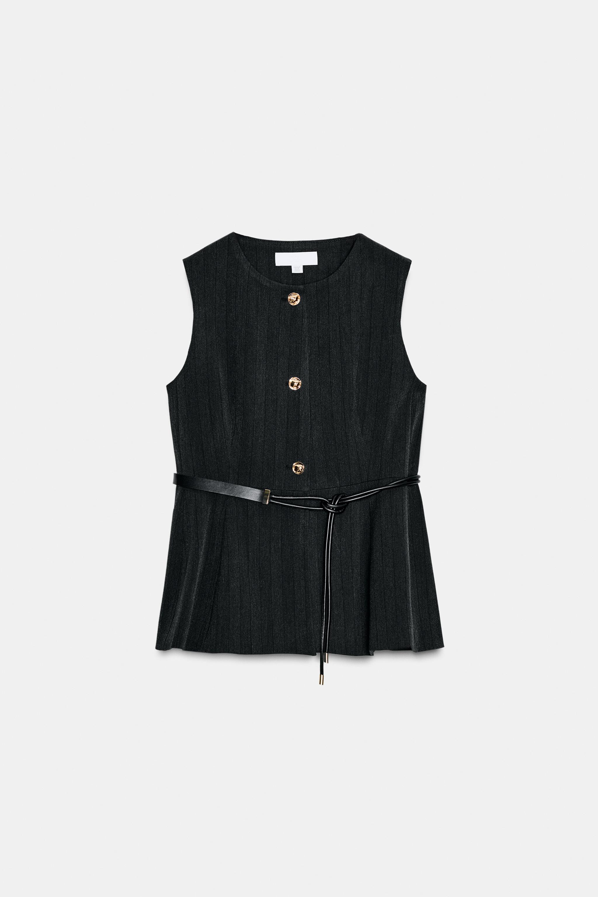 VÄST MED PEPLUM OCH SKÄRP | Zara US