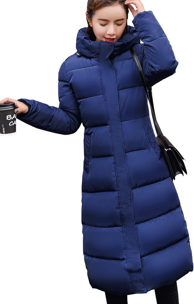 Flygo Women's Winter Long Add Down Quilted Coat Hooded Puffer Jacket | Amazon (US)
