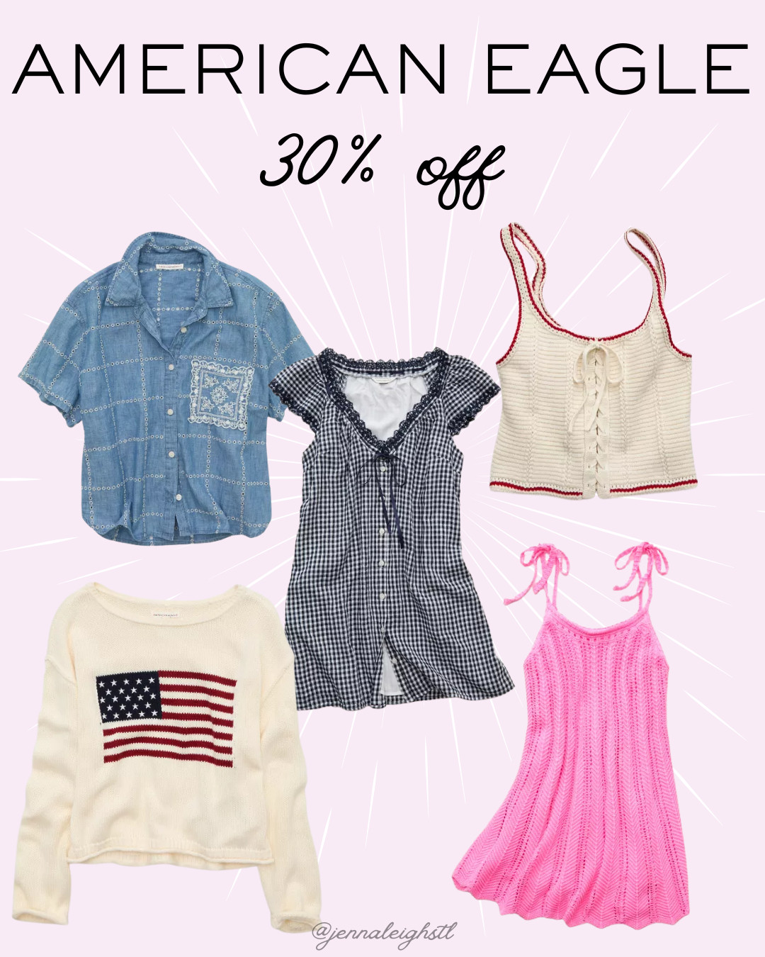 30% off American Eagle finds right now and there are so many good pieces included. 

 #LTKSeasonal #LTKSaleAlert #LTKMidsize