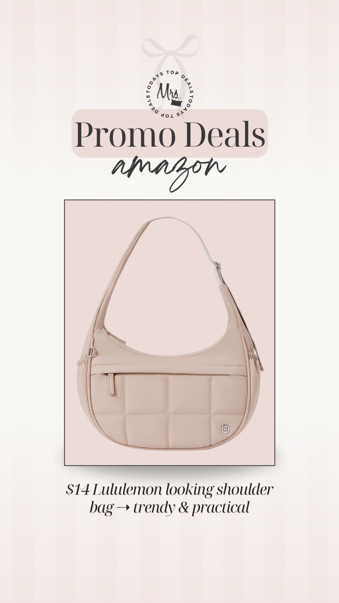 $14 Lululemon looking shoulder bag ➝ trendy + practical gift idea!! Save at checkout 🙌🏻

#LTKFindsUnder50 #LTKGiftGuide #LTKSaleAlert