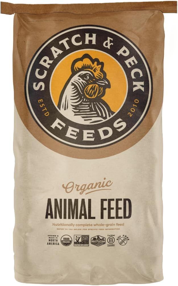 Scratch and Peck Feeds Organic Scratch + Corn, 9% Protein - Premium Supplemental Grain Source for... | Amazon (US)