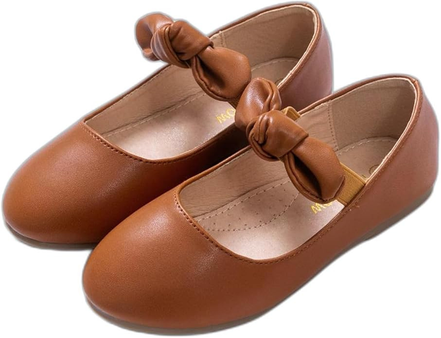 Girls Ballet Flats Dress Shoes Mary Jane Wedding Party Shoes Flower Bridesmaids Princess Shoes Fl... | Amazon (US)