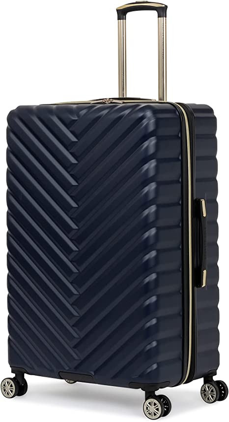 Kenneth Cole REACTION Madison Square Hardside Chevron Expandable Luggage, Navy, 28-Inch Checked | Amazon (US)