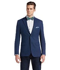 Traveler Tailored Fit 2-Button Blazer Big and Tall, by JoS. A. Bank, Men's Blazer / Sportscoat - 50 Regular, Blue | Jos. A. Bank