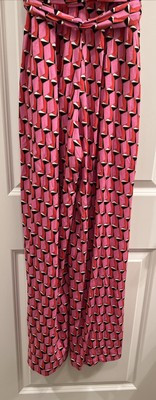 DVF x Target DIANE VON FURSTENBERG  Sleeveless Pink Modern Geo Jumpsuit XS | eBay US
