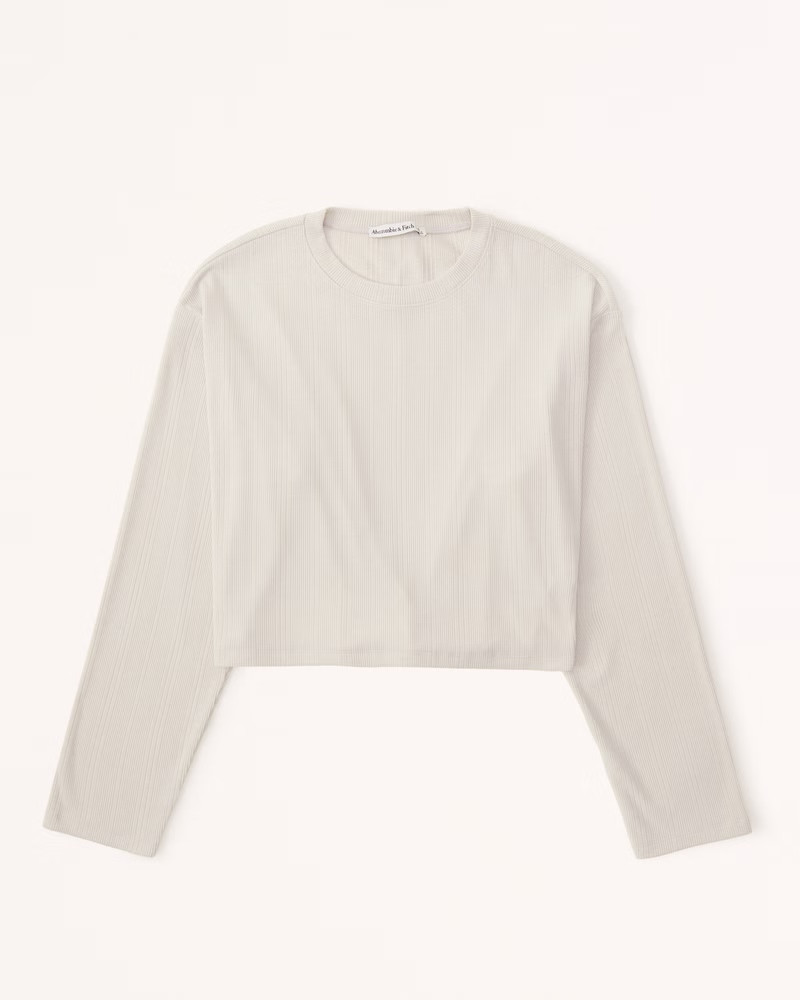 Cozy Rib Long-Sleeve Sleep Top | Abercrombie & Fitch (US)
