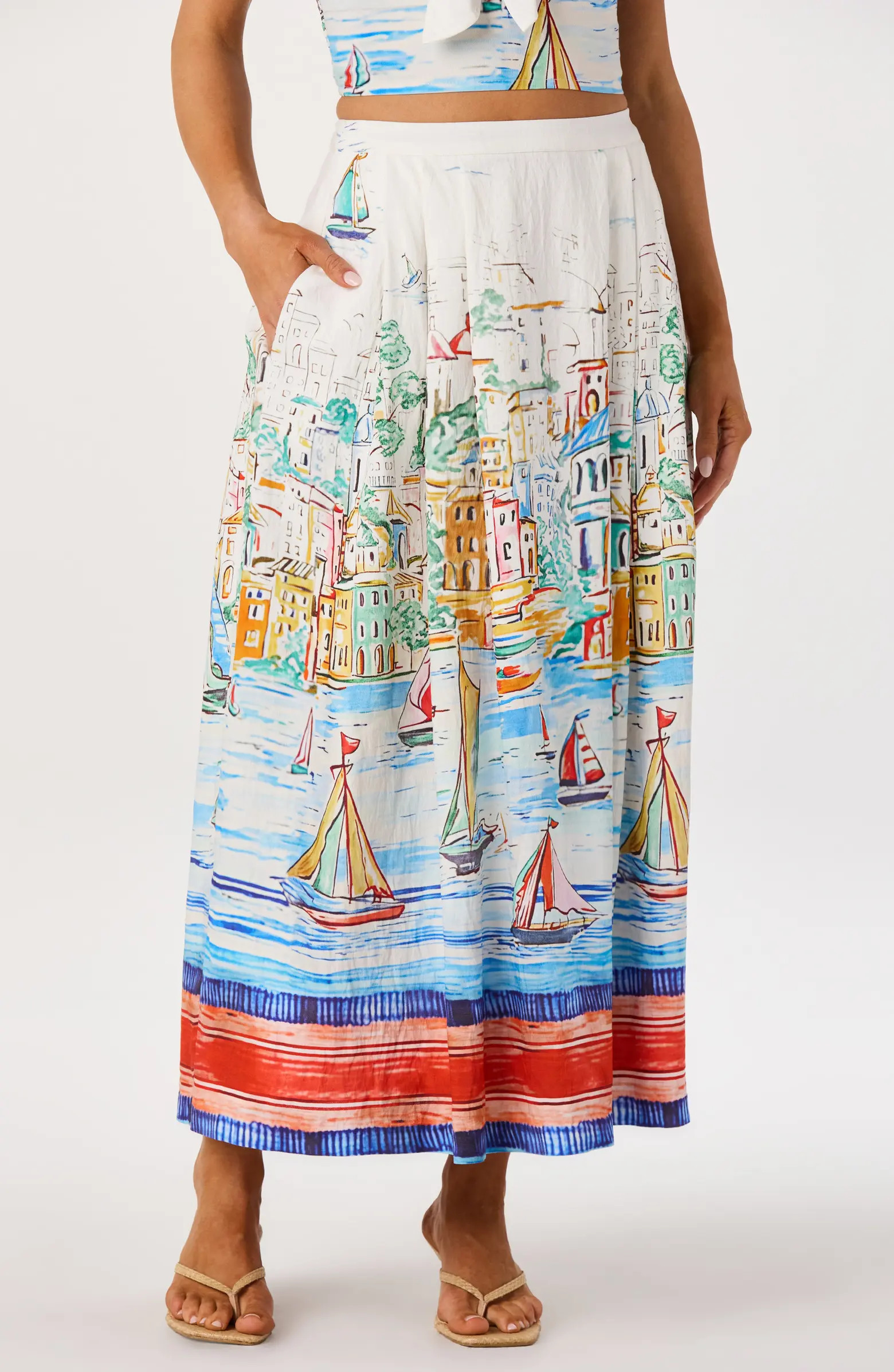 ASTR the Label Wendy Island Sketch Maxi Skirt | Nordstrom | Nordstrom